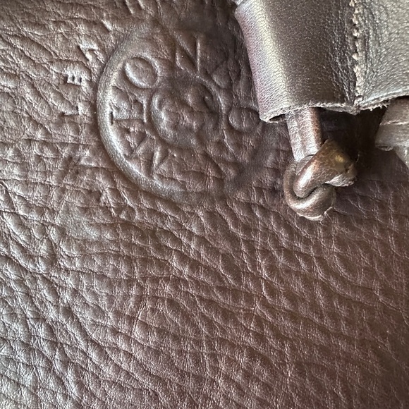 100% Leather Large M LONDON Vintage Backpack Maroon/Brown, Suede Interior Bag - Picture 2 of 13